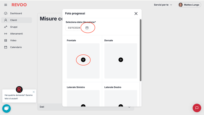 4.Scegliere data e profilo