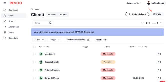 Codice Invito Clienti Step 1 - REVOO Nuovo FE